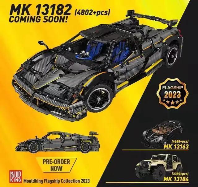 MouldKing MK13182 Pagani Huayra - Mô hình siêu xe tỉ lệ 1:8, 4802 chi tiết, đồ chơi lắp ráp Technic cho bé trai 14 tuổi