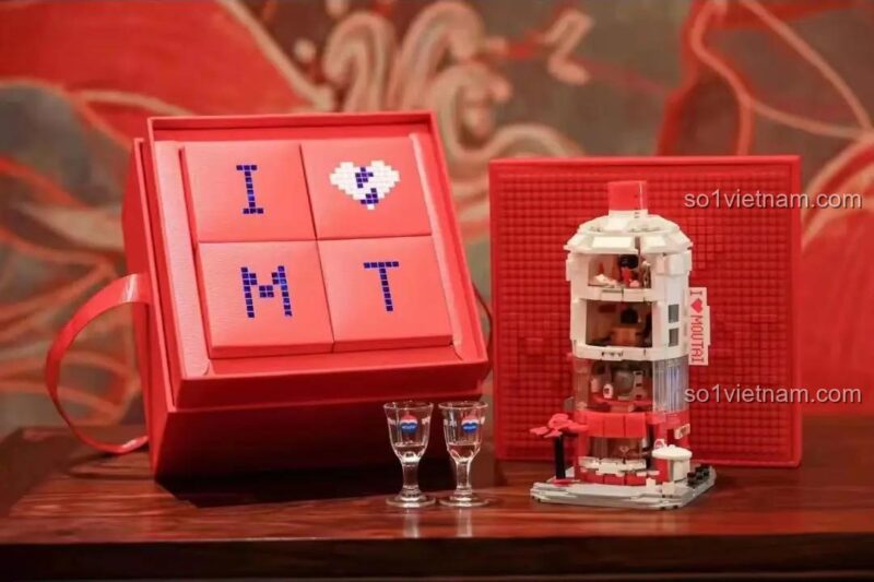 Bộ Lắp Ghép Mô Hình Tháp Rượu Moutai Trung Thu 1115 Mảnh - Moutai 2023 - Quà tặng độc đáo