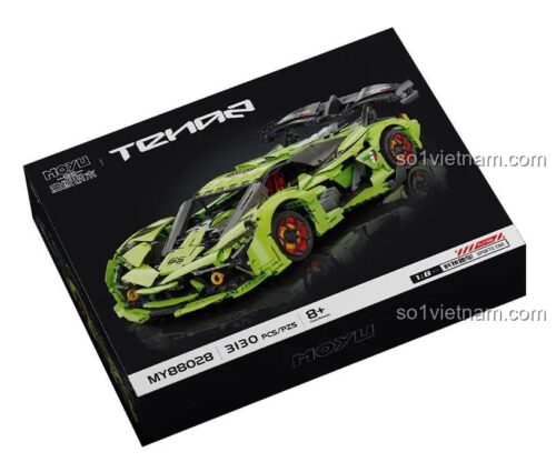 đồ chơi mô hình Siêu xe Lamborghini 3000 GTR MOYU BLOCK MY88028, hộp sản phẩm chất lượng cao cho bé trai 8 tuổi