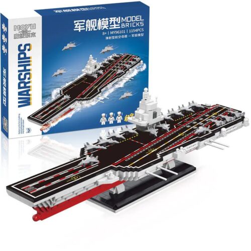 Hộp sản phẩm bộ lắp ghép Tàu sân bay Phúc Kiến MOYU BLOCK MY96101, đồ chơi mô hình cho bé trai 8 tuổi giá rẻ.