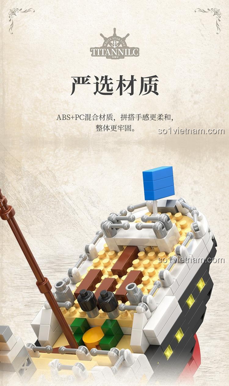 bộ lắp ghép Mô hình Tàu Titanic MOYU BLOCK MY97091 với chất liệu ABS+PC cao cấp, chi tiết tinh xảo, chất lượng đảm bảo