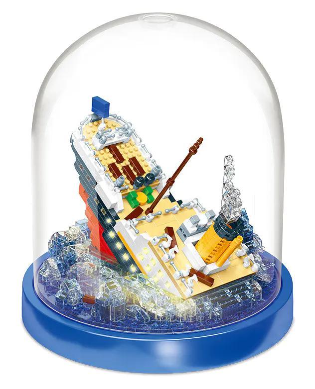 bộ lắp ghép Mô hình Tàu Titanic MOYU BLOCK MY97091 có đèn LED, mô hình trưng bày độc đáo cho bé trai, bé gái 8 tuổi, giá tốt