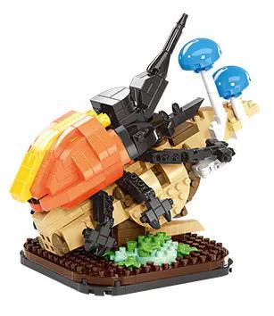 Mô hình Bọ Hung Dài Sừng lắp ghép từ MOYU BLOCK MY97129, bộ đồ chơi mô hình côn trùng cho bé 8 tuổi, chi tiết cao, màu sắc sinh động