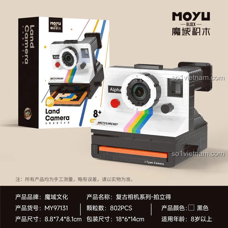 Máy ảnh Polaroid Cổ điển MOYU BLOCK MY97131, thông tin sản phẩm, kích thước hộp và mô hình