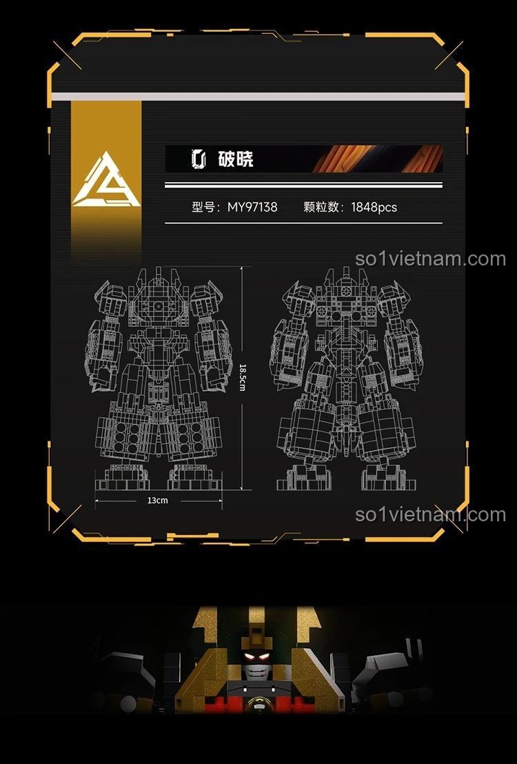 Hướng dẫn lắp ráp Robot Cơ Động Ma Giáp Ngự Thiên MOYU BLOCK MY97137