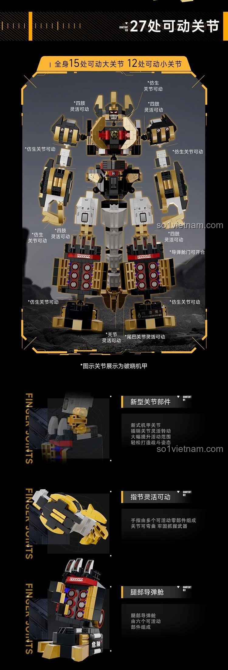 Lắp ráp Robot Cơ Động Ma Giáp Ngự Thiên MOYU BLOCK MY97137