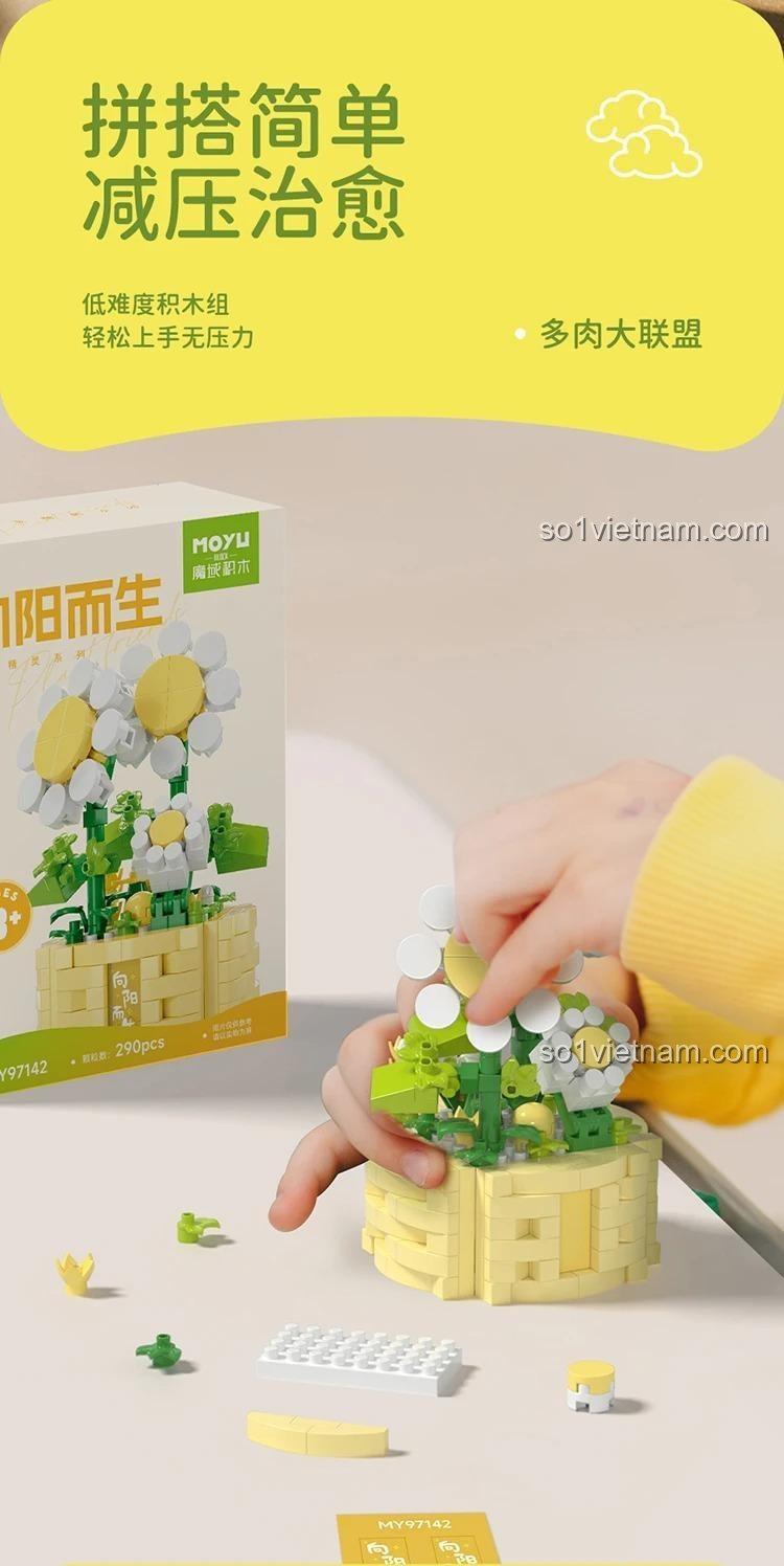 Trải nghiệm lắp ráp đơn giản và thư giãn với bộ đồ chơi MOYU BLOCK, phù hợp cho trẻ từ 6 tuổi.