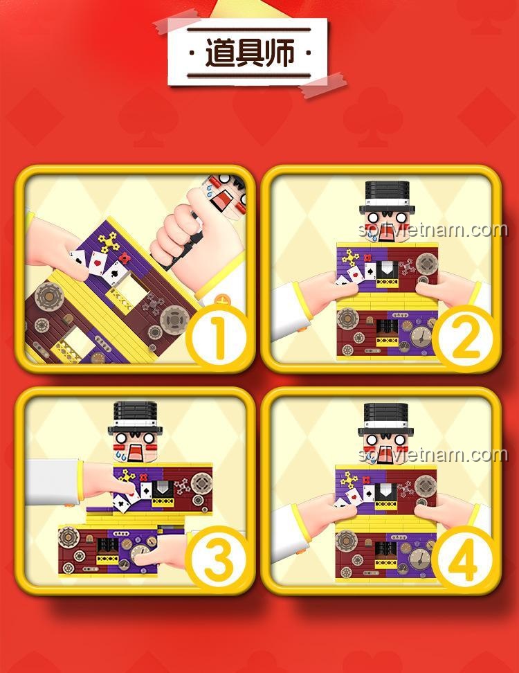 Hướng dẫn lắp ráp Đồ chơi ảo thuật MOYU BLOCK MY97149 chi tiết cho bé trai 8 tuổi
