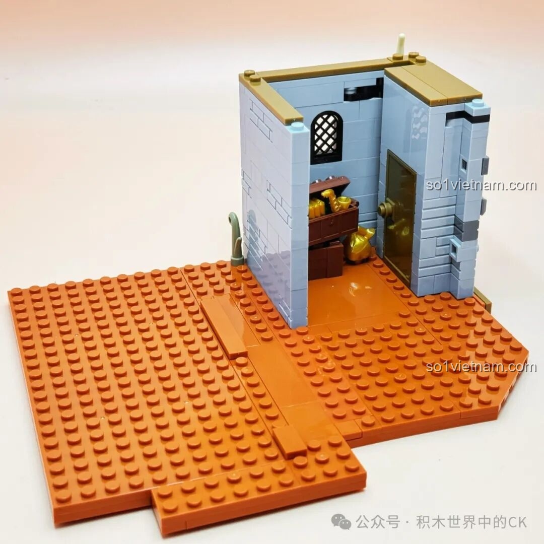 Tấm nền cho tầng ba của bộ JIESTAR 57016 Thư viện Châu Âu, chuẩn bị cho phần mái và gác xép.