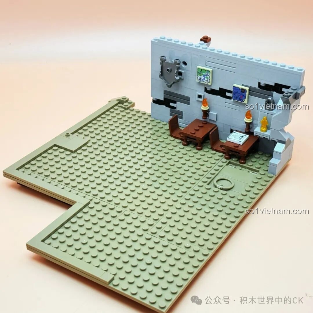 Tấm nền cho tầng hai của bộ JIESTAR 57016 Thư viện Châu Âu, sẵn sàng cho việc xây dựng tiếp theo.