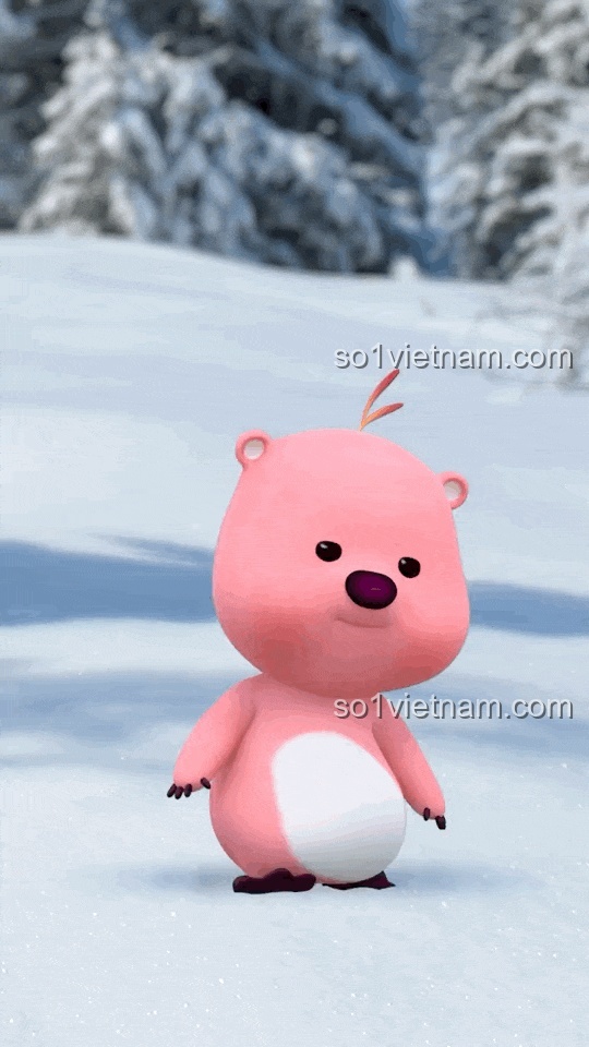 Nhân vật hải ly Loopy màu hồng đáng yêu trong phim hoạt hình Pororo the Little Penguin, nguồn cảm hứng cho bộ đồ chơi TOP TOY.