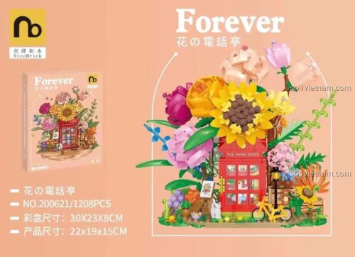 Hộp Bốt Điện Thoại Hoa Forever 0621, mô tả sản phẩm chi tiết, phù hợp bé gái 8 tuổi