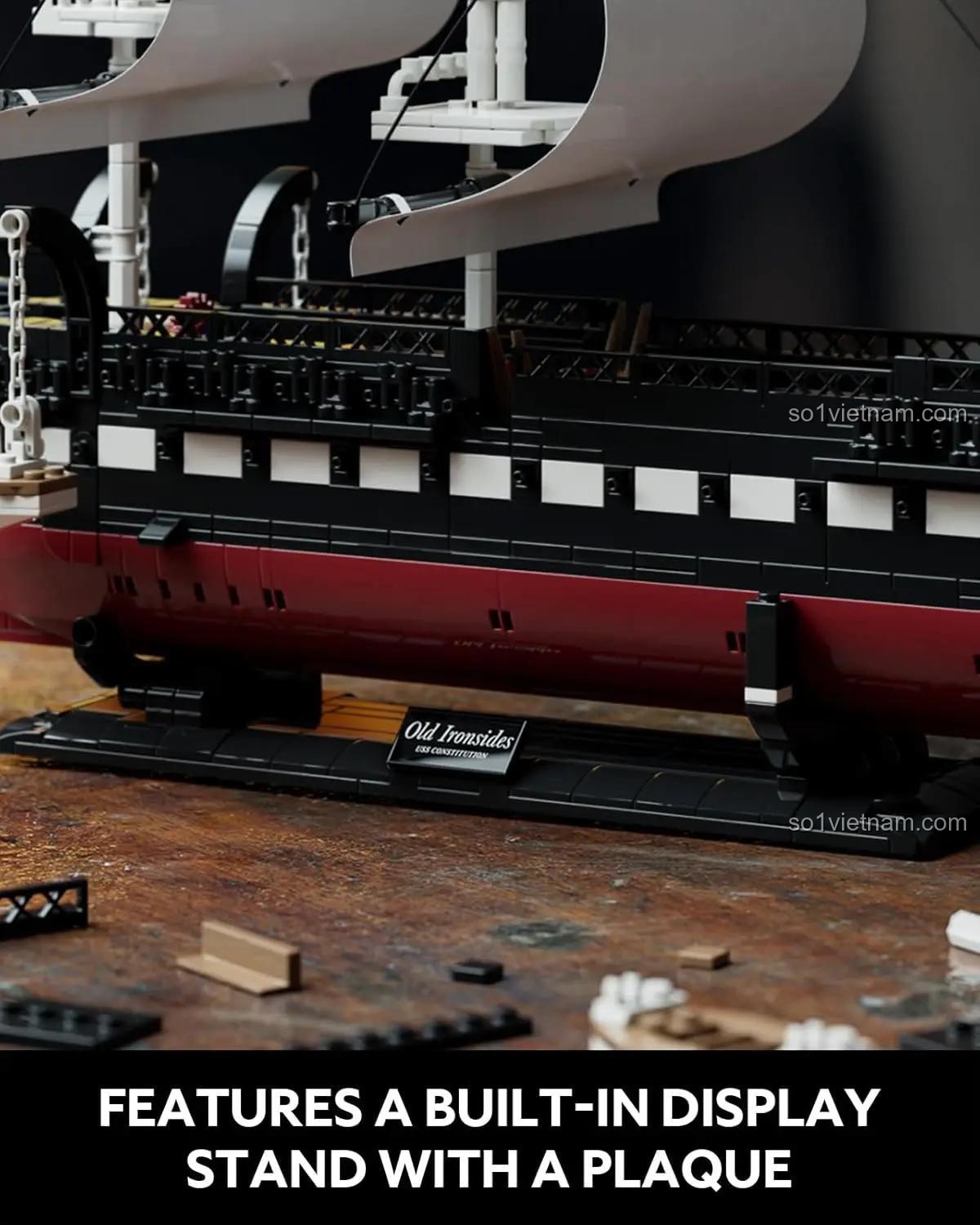 Mô hình Tàu Hải Quân Old Ironsides Nifeliz NF10239 có đế trưng bày