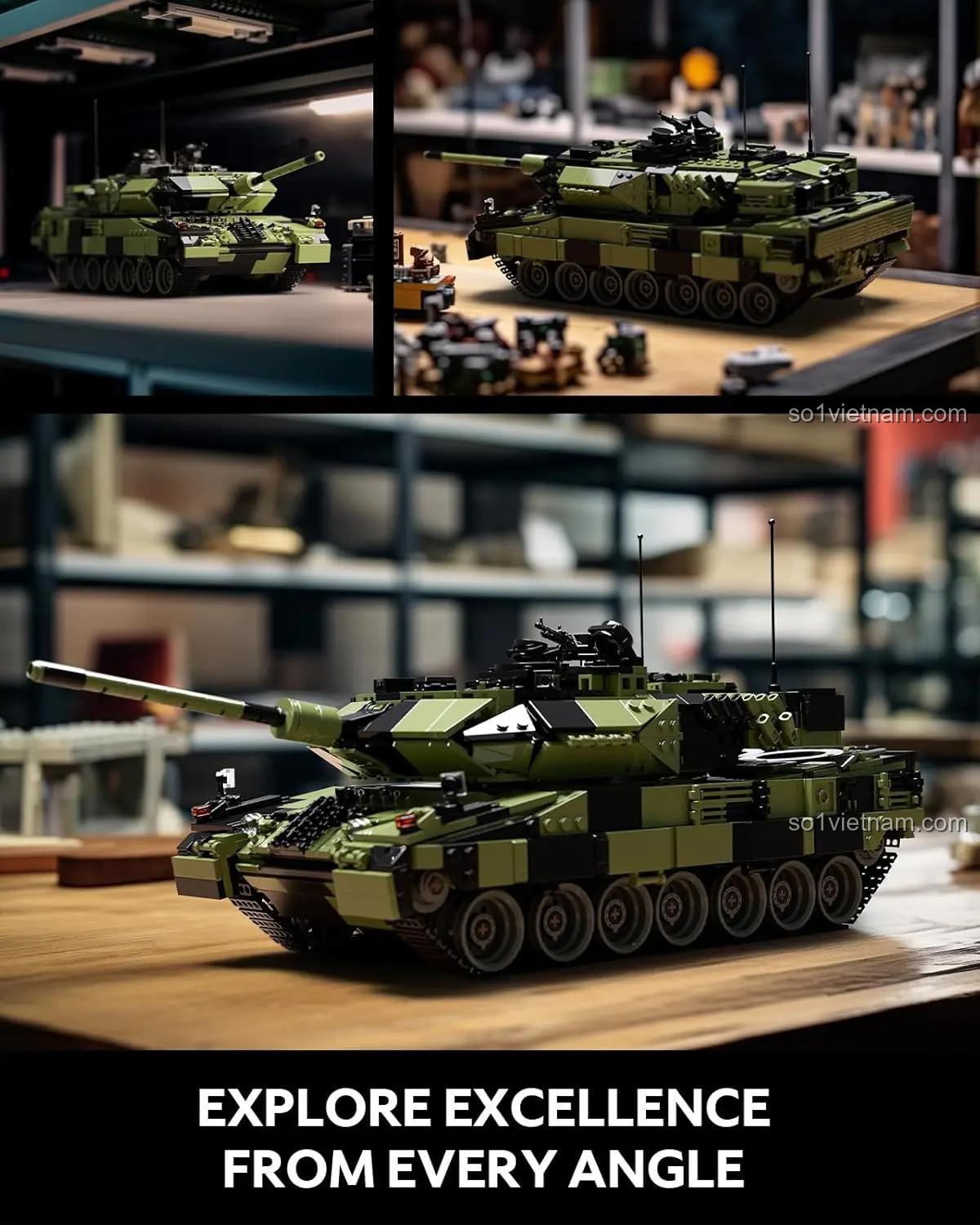 Nifeliz NF10269 Xe tăng chiến đấu chủ lực Leopard II A7 - Mô hình xe tăng quân sự chi tiết