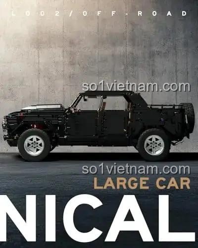 Mô hình Nifeliz NF10274 Xe Jeep Địa Hình Off-Road L002 nhìn từ bên cạnh