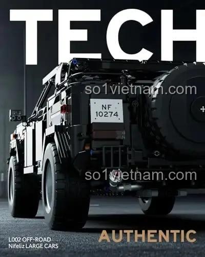 Mô hình Nifeliz NF10274 Xe Jeep Địa Hình Off-Road L002 nhìn từ phía sau