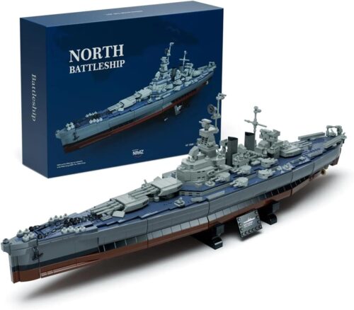 Nifeliz NF10280 Thiết giáp hạm Bắc Carolina mô hình tàu chiến, bộ đồ chơi quân sự chi tiết cao, quà tặng cho người lớn