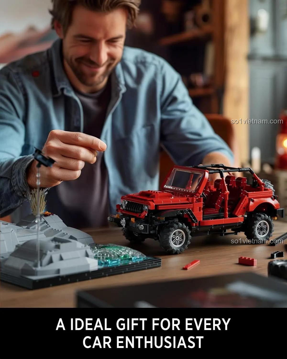 Người lắp ráp mô hình Nifeliz NF10281 Xe Jeep địa hình ADVENTURA WRANGE