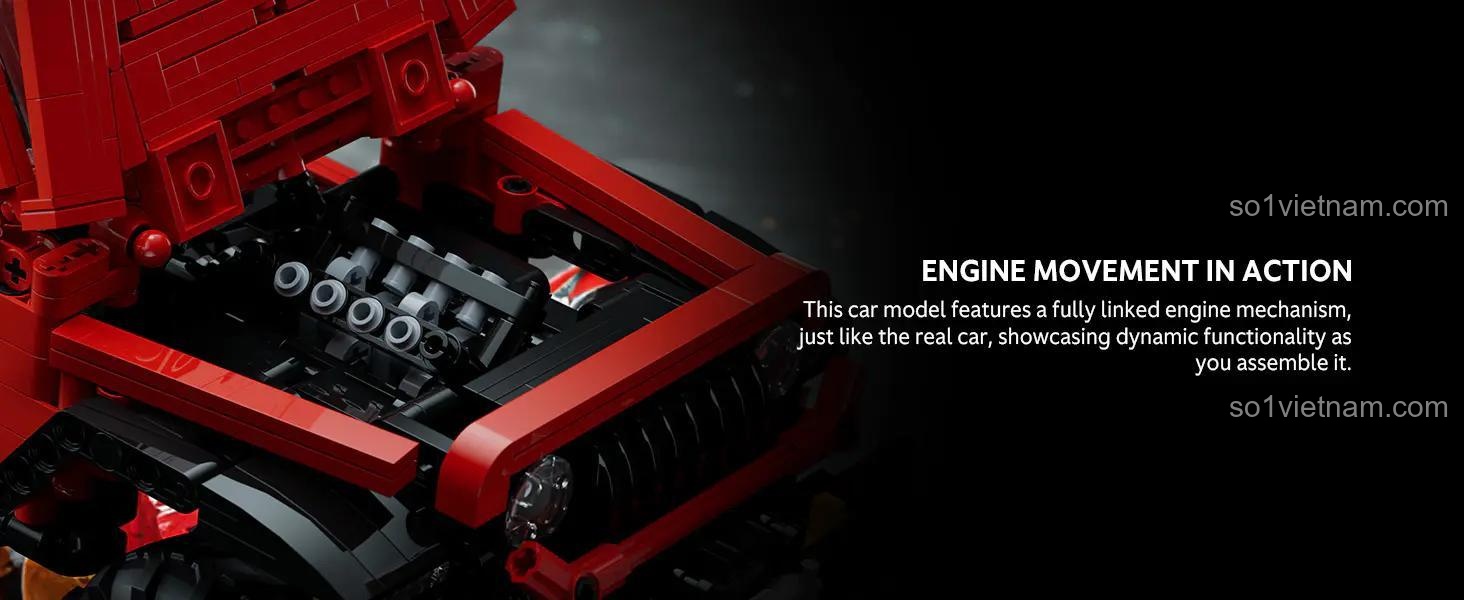 Mô hình Nifeliz NF10281 Xe Jeep địa hình ADVENTURA WRANGE mui trần