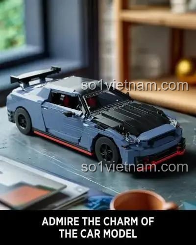 Mô hình Nifeliz NF10285 Siêu xe Nissan GT-R R35 màu xanh dương, đen, đỏ, tỉ lệ 1:14