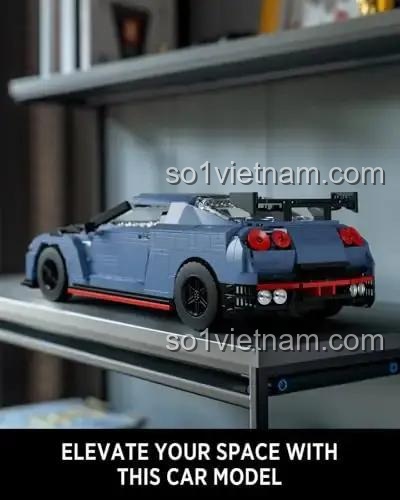 Mô hình Nifeliz NF10285 Siêu xe Nissan GT-R R35 màu xanh dương, đen, đỏ, tỉ lệ 1:14