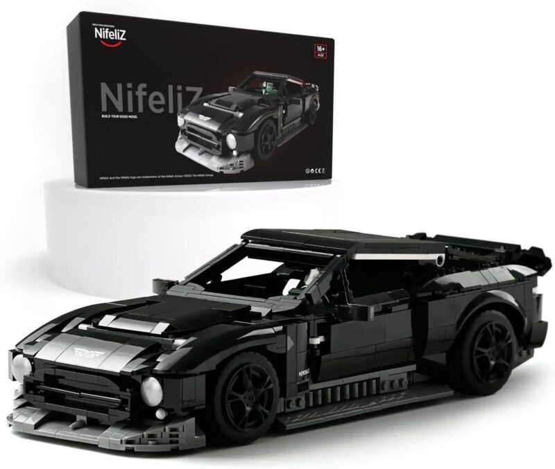 Bộ lắp ghép Nifeliz UNKNOWN Aston Martin Victor siêu xe đen, đồ chơi mô hình cho con trai 14 tuổi, giá tốt
