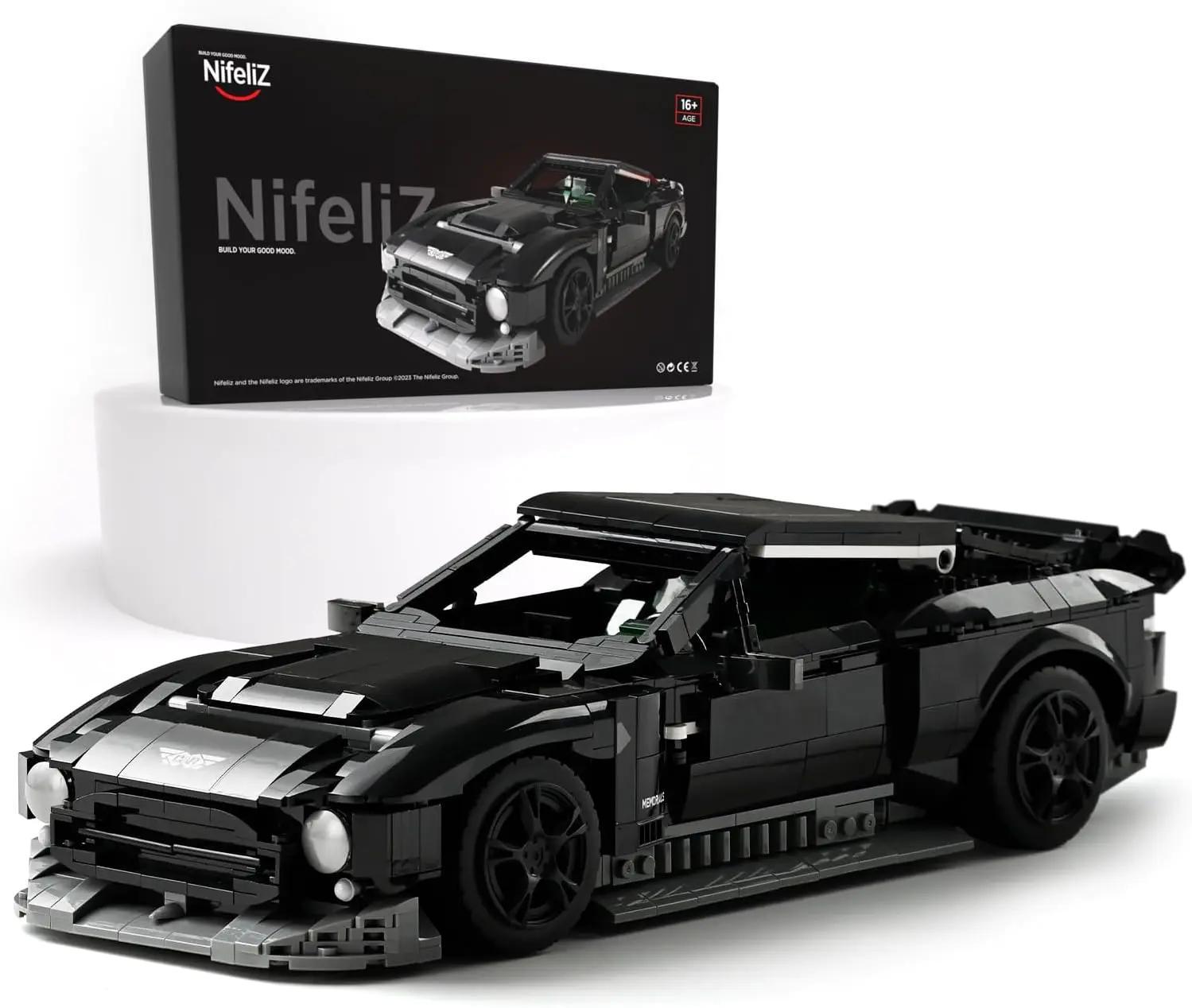 Bộ lắp ghép Nifeliz UNKNOWN Aston Martin Victor siêu xe đen, đồ chơi mô hình cho con trai 14 tuổi, giá tốt
