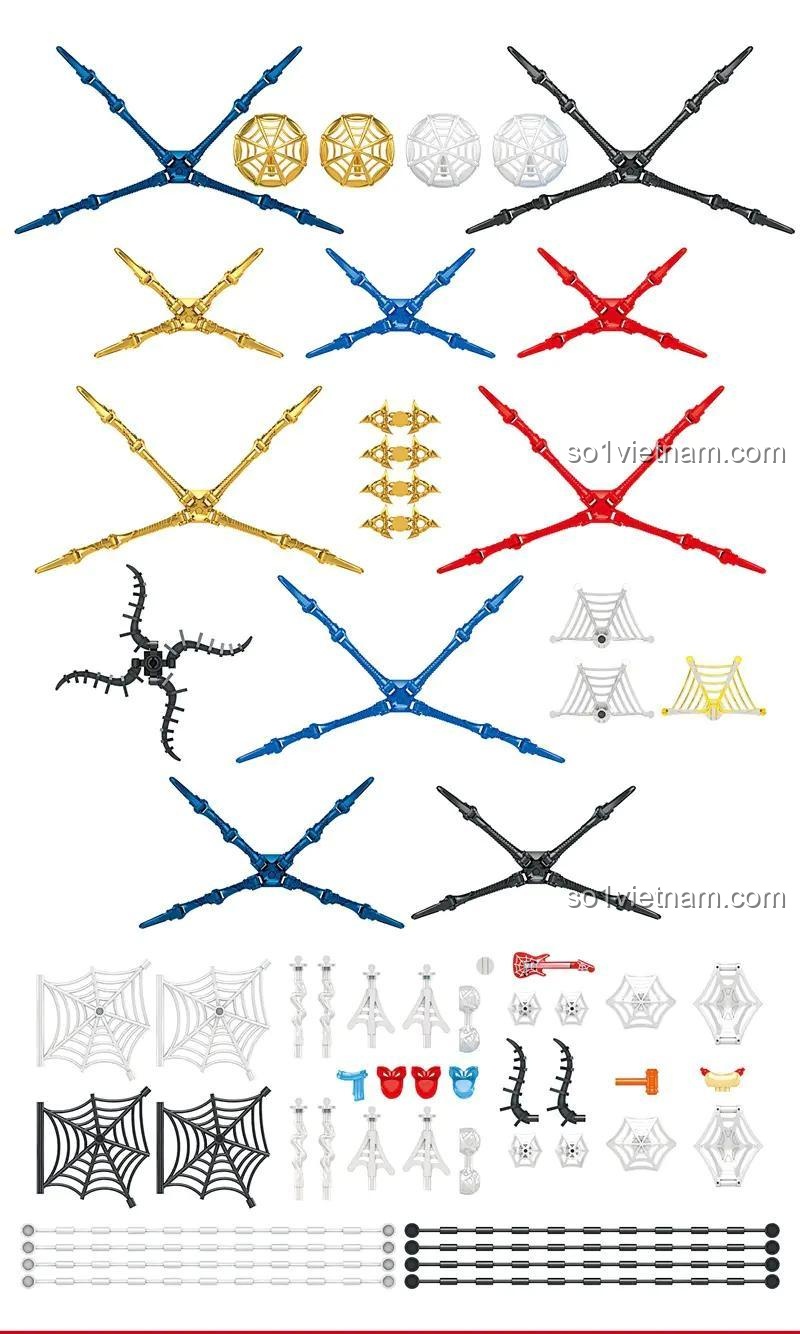 Sách Gạch Người Nhện 2461, Phụ kiện mạng nhện, Chi Tiết In Ấn Tinh Xảo, cho con trai 12 tuổi, giá rẻ