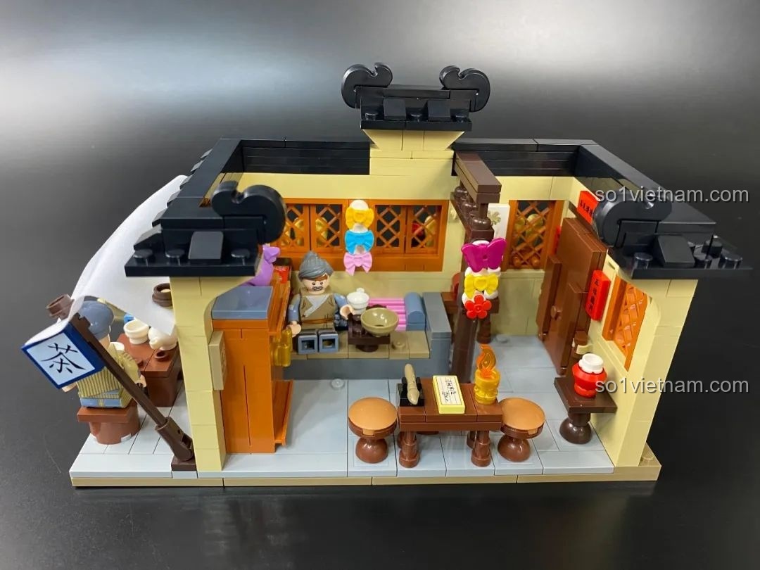 Toàn cảnh nội thất bên trong khu nhà có quán trà của bộ Pantasy 86221.