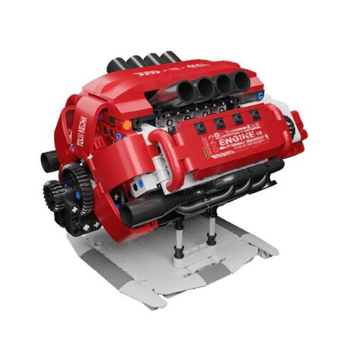 Mô hình động cơ V8 ONEBOT OBFDJ18AIQI lắp ráp chân thực