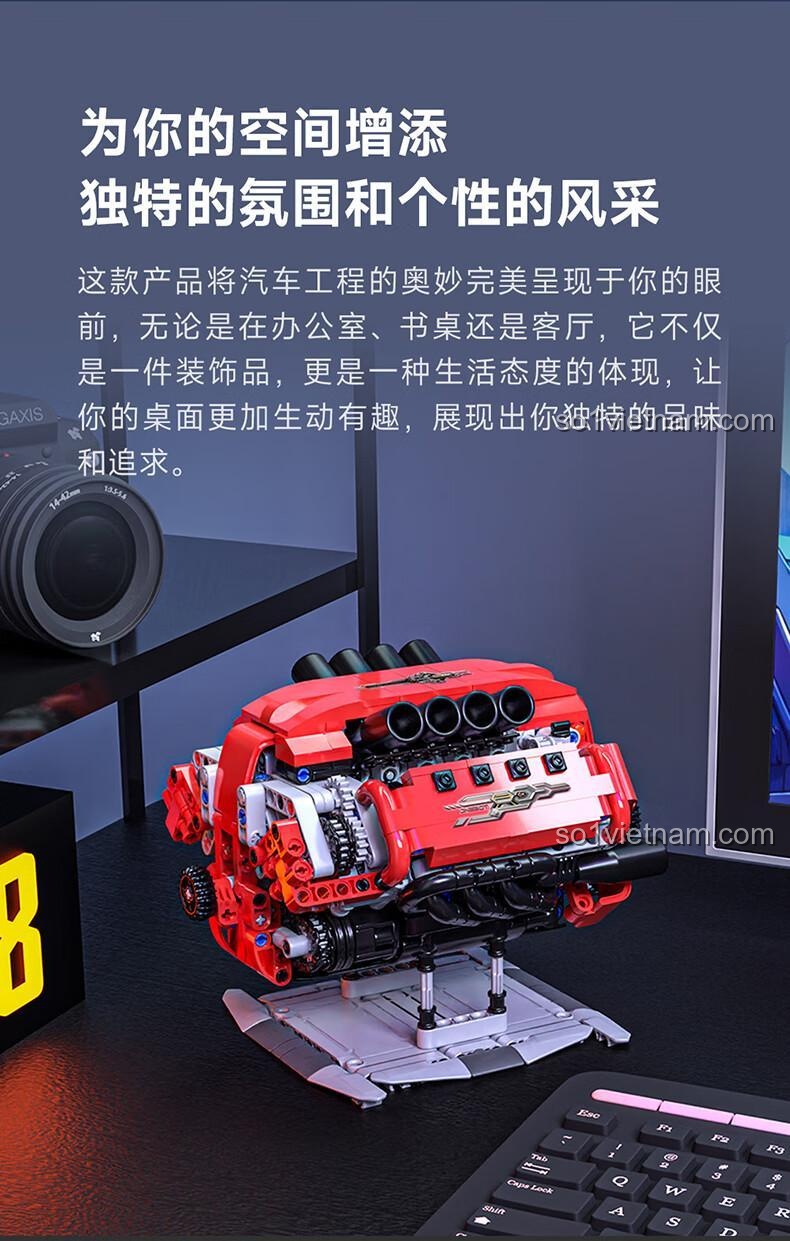 Mô hình động cơ V8 ONEBOT OBFDJ18AIQI - Thông số