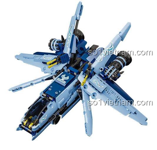 ONEBOT OBIJP102AIQI Bộ Đồ Chơi Lắp Ghép Máy Bay Chiến Đấu Thể Cảm Biến - Máy bay chiến đấu Lôi Đình màu tím