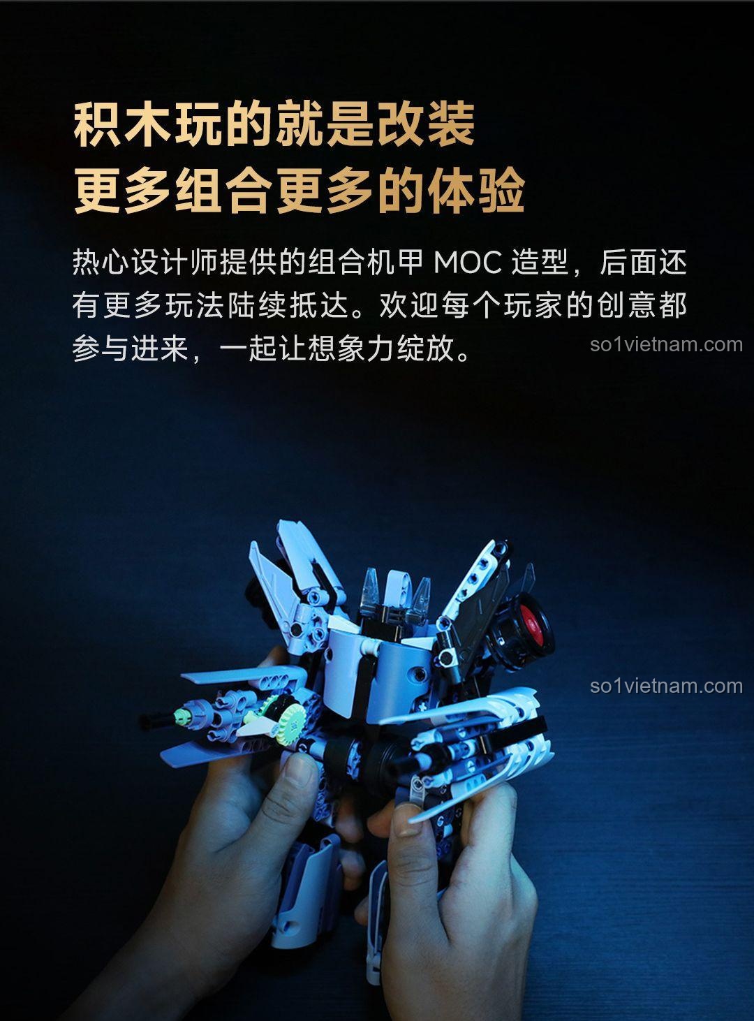 ONEBOT OBIJP102AIQI Bộ Đồ Chơi Lắp Ghép Máy Bay Chiến Đấu Thể Cảm Biến - Bộ máy bay chiến đấu