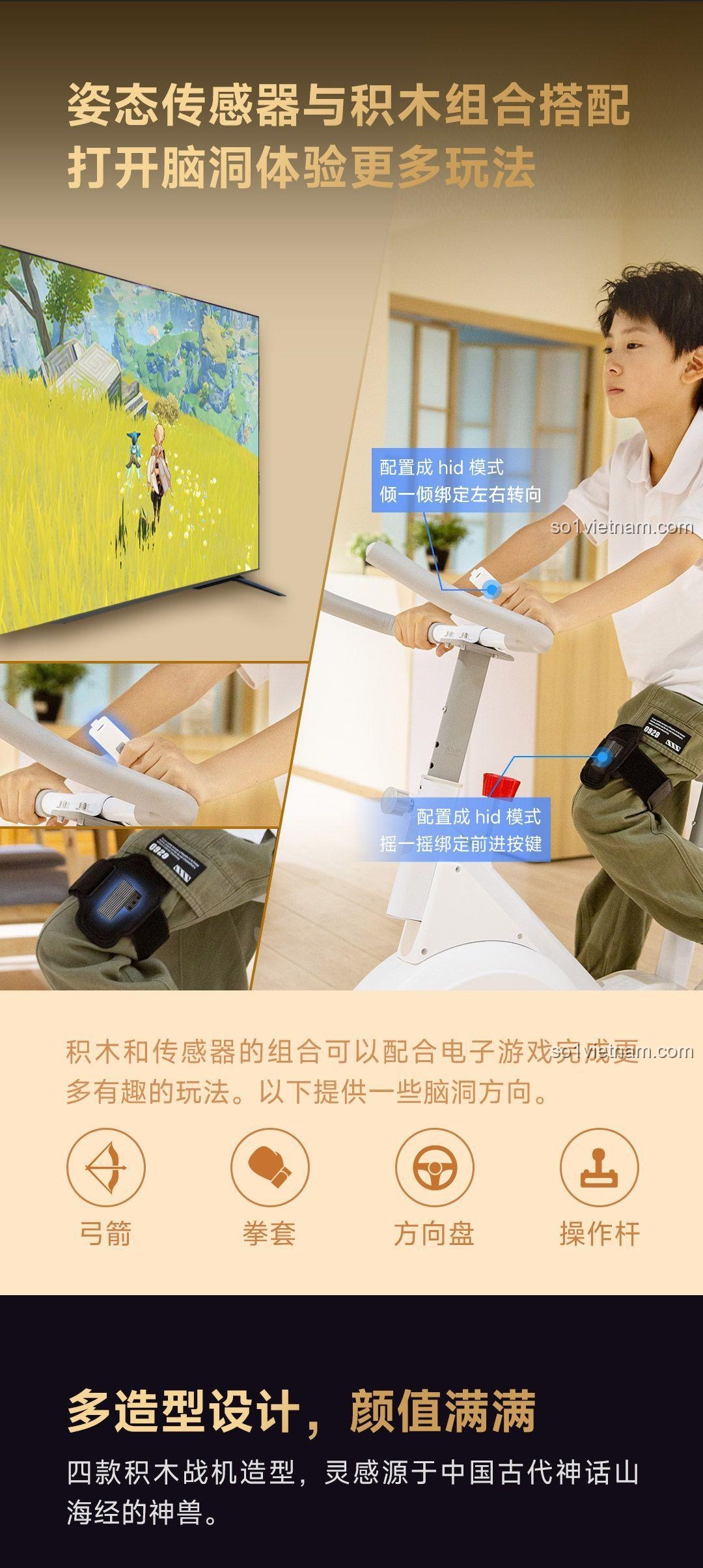 ONEBOT OBIJP102AIQI Bộ Đồ Chơi Lắp Ghép Máy Bay Chiến Đấu Thể Cảm Biến - Bộ máy bay chiến đấu