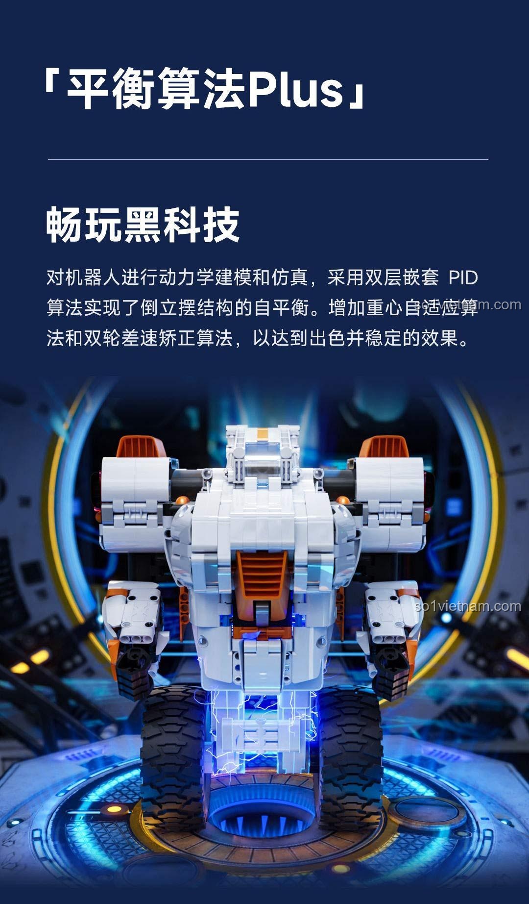 Minh họa thuật toán cân bằng Plus của Robot Chiến Đấu AR ONEBOT, sử dụng PID kép để tự cân bằng ổn định.