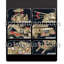 Hướng dẫn lắp ráp chi tiết Panlos 628015 M1070 Armored Vehicle - Các bộ phận chức năng của xe tăng và xe kéo