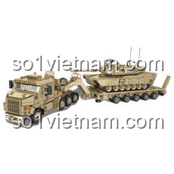Mô hình Panlos 628015 M1070 Armored Vehicle đã lắp ráp - Bộ đồ chơi xe tăng quân sự, 3482 mảnh, màu nâu xám