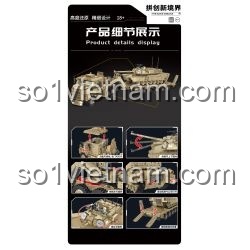 Mô hình Panlos 628015 M1070 Armored Vehicle - Xe tăng và xe kéo quân sự lắp ráp, 3482 mảnh