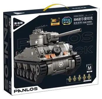 Bộ lắp ghép xe tăng M4 Sherman Panlos 632020 cho bé trai 14 tuổi, xe tăng quân sự, có minifigures, chất lượng cao, giá tốt