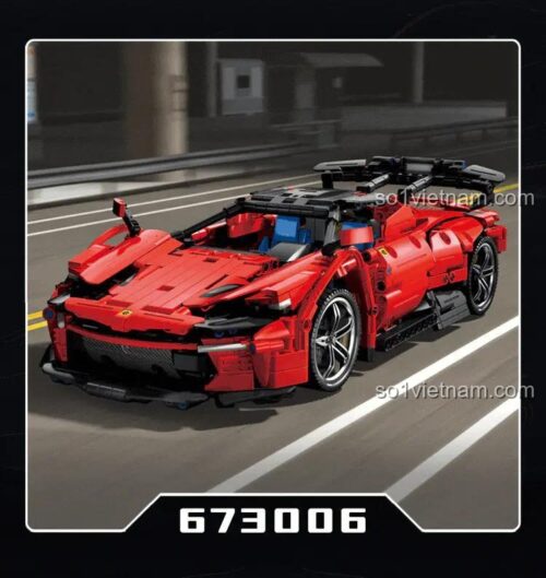 Hộp đồ chơi mô hình Panlos Brick 673006 Siêu xe FP3, quà tặng sinh nhật cho thanh niên 18 tuổi.