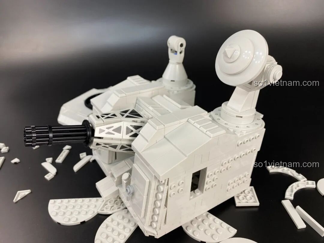 Mô hình Pháo Phòng Không Tầm Gần 1130 PanlosBrick 628012 phiên bản tĩnh nhìn từ trên xuống, tổng thể hài hòa.