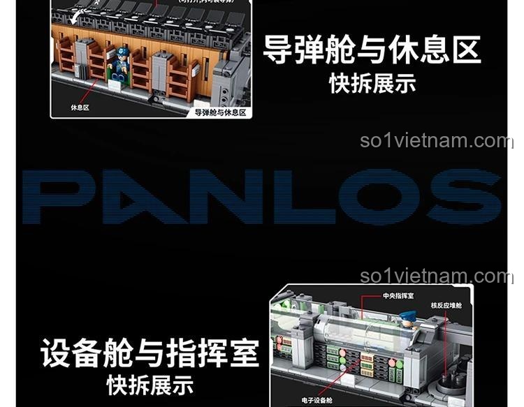 Minifigures đi kèm bộ đồ chơi tàu ngầm hạt nhân Typhoon PanlosBrick 628020, đồ chơi lắp ghép quân sự