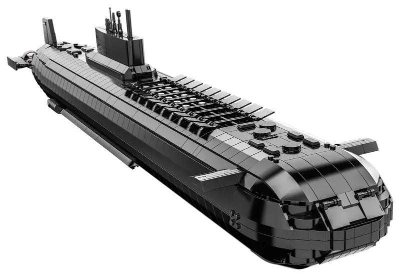 Mô hình tàu ngầm hạt nhân Typhoon PanlosBrick 628020, đồ chơi lắp ghép quân sự cho bé trai 6 tuổi, kích thước 93cm, 4474 mảnh ghép, giá tốt