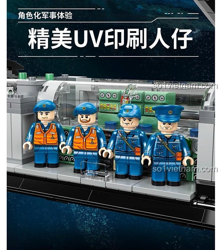 Thiết kế cánh quạt tàu ngầm hạt nhân Typhoon PanlosBrick 628020, mô hình lắp ghép quân sự