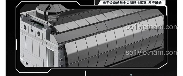 Thiết kế đuôi tàu ngầm hạt nhân Typhoon PanlosBrick 628020, mô hình lắp ghép quân sự