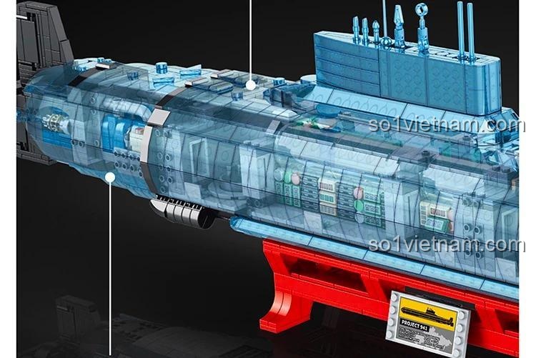 Thiết kế mũi tàu ngầm hạt nhân Typhoon PanlosBrick 628020, mô hình lắp ghép quân sự