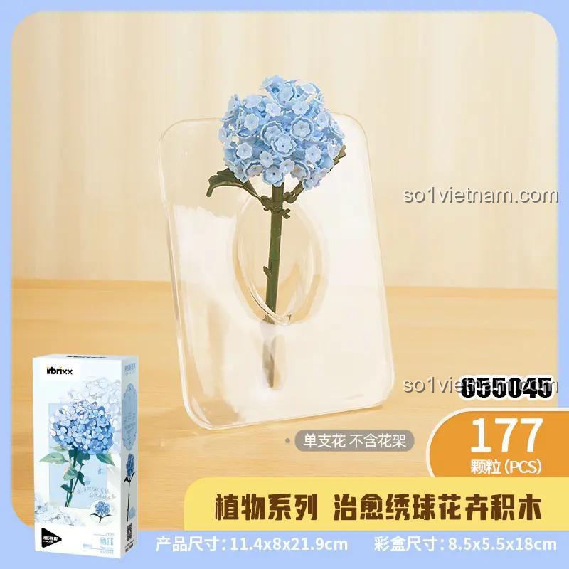 Bộ lắp ghép Hoa PanlosBrick 655045 177 mảnh, màu sắc chủ đạo Hồng, Tím, Đỏ, Xanh dương, Trắng, Vàng, phù hợp cho bé gái 6 tuổi, mô hình hoa trang trí độc đáo, vẻ đẹp tinh tế