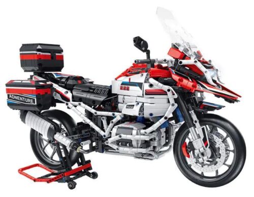 bộ lắp ghép Mô hình Xe Mô tô Phân khối lớn Bạc Trắng Điện Ưng PanlosBrick 672109, tỉ lệ 1:5, màu đỏ trắng đen, phù hợp bé trai 6 tuổi, giá tốt