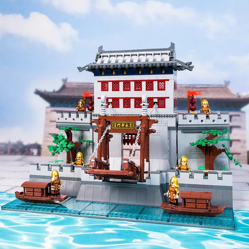 Bộ lắp ghép Cổng Vĩnh Ninh Thành Tây An Pantasy 11019, mô hình kiến trúc cổ Trung Quốc tinh xảo, đồ chơi mô hình Thành cổ Tây An giá tốt cho bé trai 12 tuổi.