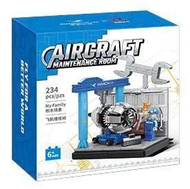 Hộp sản phẩm bộ lắp ghép Xưởng bảo dưỡng máy bay Pantasy 11025, đồ chơi thông minh cho bé trai 6 tuổi, giá rẻ.